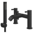 ETAL Bounce Matt Black 142mm Deck Mounted Dual Control Manual Shower Mixer Tap