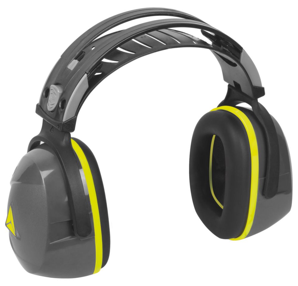 Delta Plus Suzuka 2 Hard Hat Ear Defenders – 27dB SNR Hearing Protection, Black
