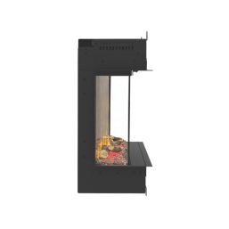 Be Modern Pryzm Invision 1250 Black Remote Control Wall-Mounted Electric Inset Fire 1258mm x 111mm x 296mm