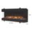 Be Modern Pryzm Invision 1250 Black Remote Control Wall-Mounted Electric Inset Fire 1258mm x 111mm x 296mm