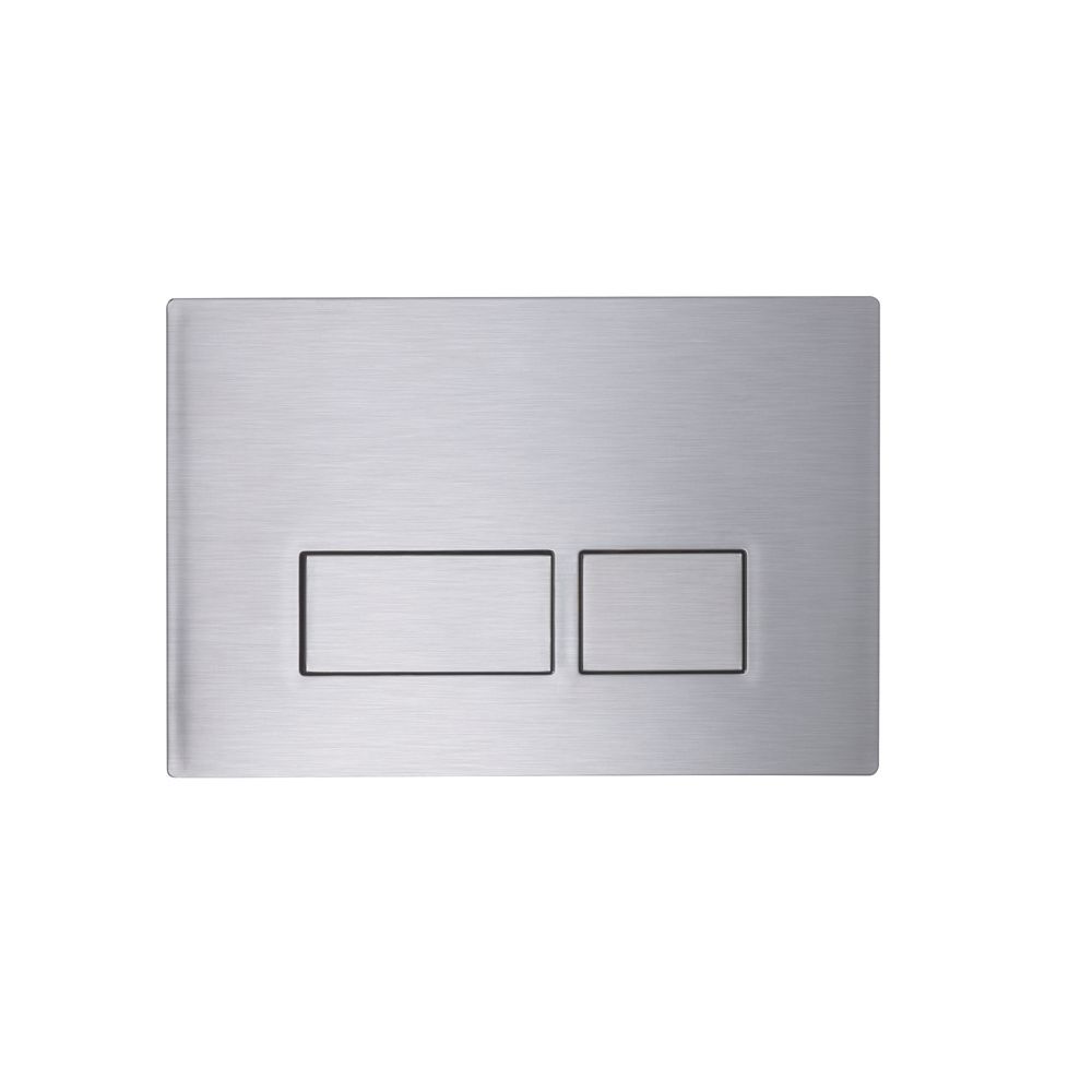 Quad DualFlush Flushing Plate Stainless Steel Screwfix