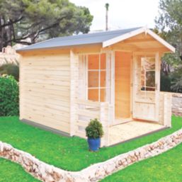 Shire Maulden 9' x 11' 6" (Nominal) Apex Timber Log Cabin