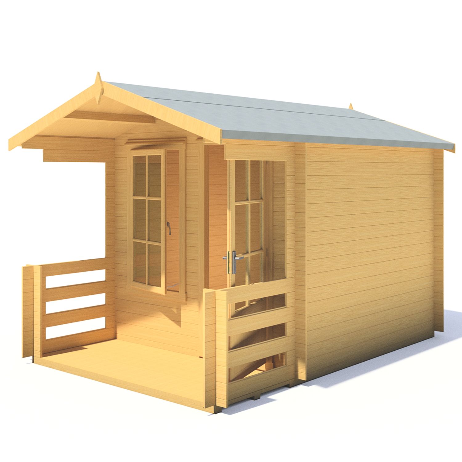 Shire Maulden 9' x 11' 6" (Nominal) Apex Timber Log Cabin (919TJ)