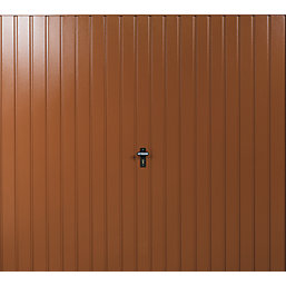 Gliderol Vertical 7' 6" x 7' Non-Insulated Frameless Steel Up & Over Garage Door Clay Brown