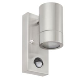 Saxby Palin Outdoor Wall Light With PIR Sensor Brushed Stainless Steel