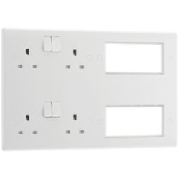 British General  4-Module Modular Combination Plate White