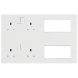 British General  4-Module Modular Combination Plate White