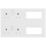 British General  4-Module Modular Combination Plate White