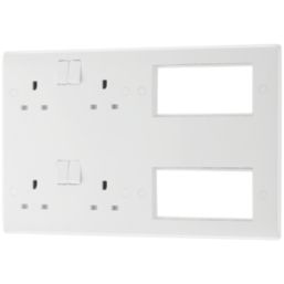 British General  4-Module Modular Combination Plate White