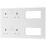 British General  4-Module Modular Combination Plate White