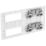 British General  4-Module Modular Combination Plate White