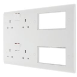 British General  4-Module Modular Combination Plate White