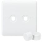 Knightsbridge Curved Edge 2-Gang Modular Dimmer Switch White