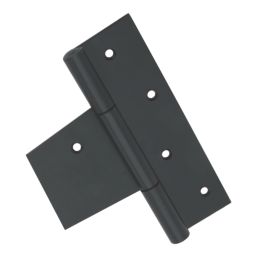 Smith & Locke Black Powder-Coated Tee Hinges 400mm 2 Pack