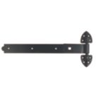 GateMate Black Straight Heavy Reversible Hinges 155mm x 18" x 450mm 2 Pack
