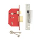 Union Fire Rated  5 Lever Stainless Steel Mortice Sashlock 68mm Case - 45mm Backset