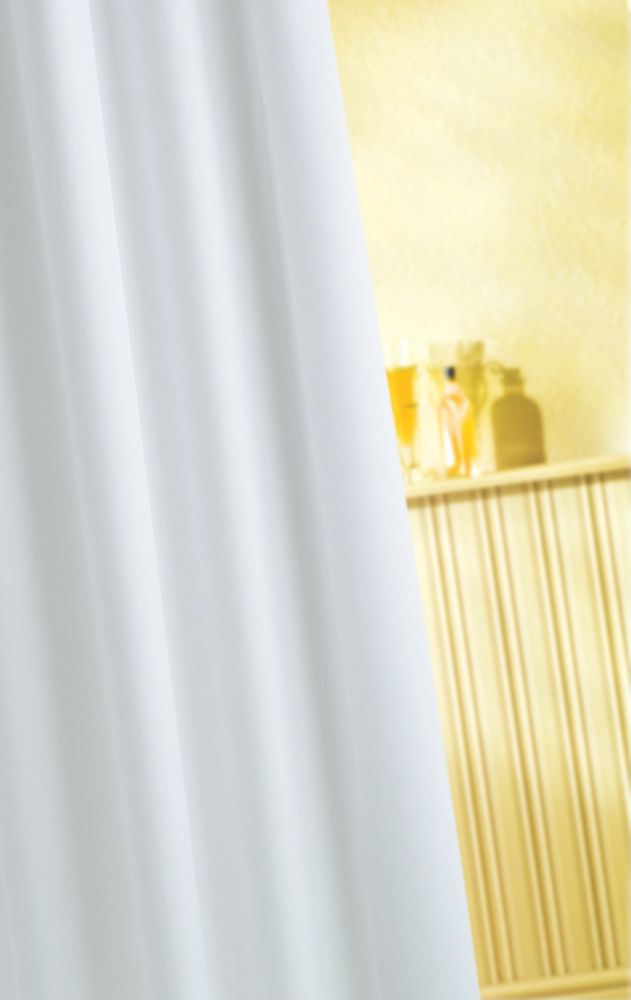 Croydex Vinyl Shower Curtain White 1800mm x 1800mm