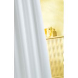 Croydex Vinyl Shower Curtain White 1800mm x 1800mm