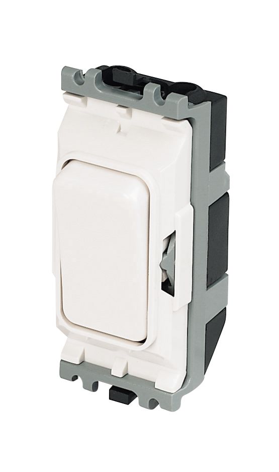 MK Grid Plus 20A Grid Intermediate Switch White with Colour-Matched ...