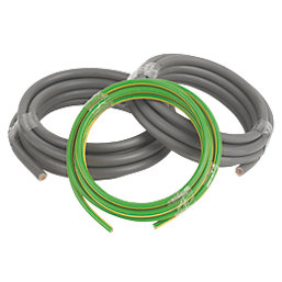 Prysmian 6181Y & 6491X Grey & Green/Yellow 1-Core 25mm² Meter Tails Cable 3m Coil