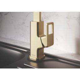 Bristan Spruce Mono Sink Mixer Tap Brushed Brass