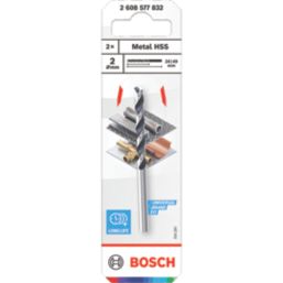 Bosch PointTeQ Straight Shank Metal Drill Bits 2mm x 49mm 2 Pack