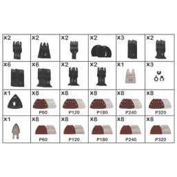 Titan   Multi-Material Multi-Tool Accessory Kit 116 Pieces