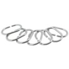 Essentials Shower Curtain Rings Chrome 12 Pack