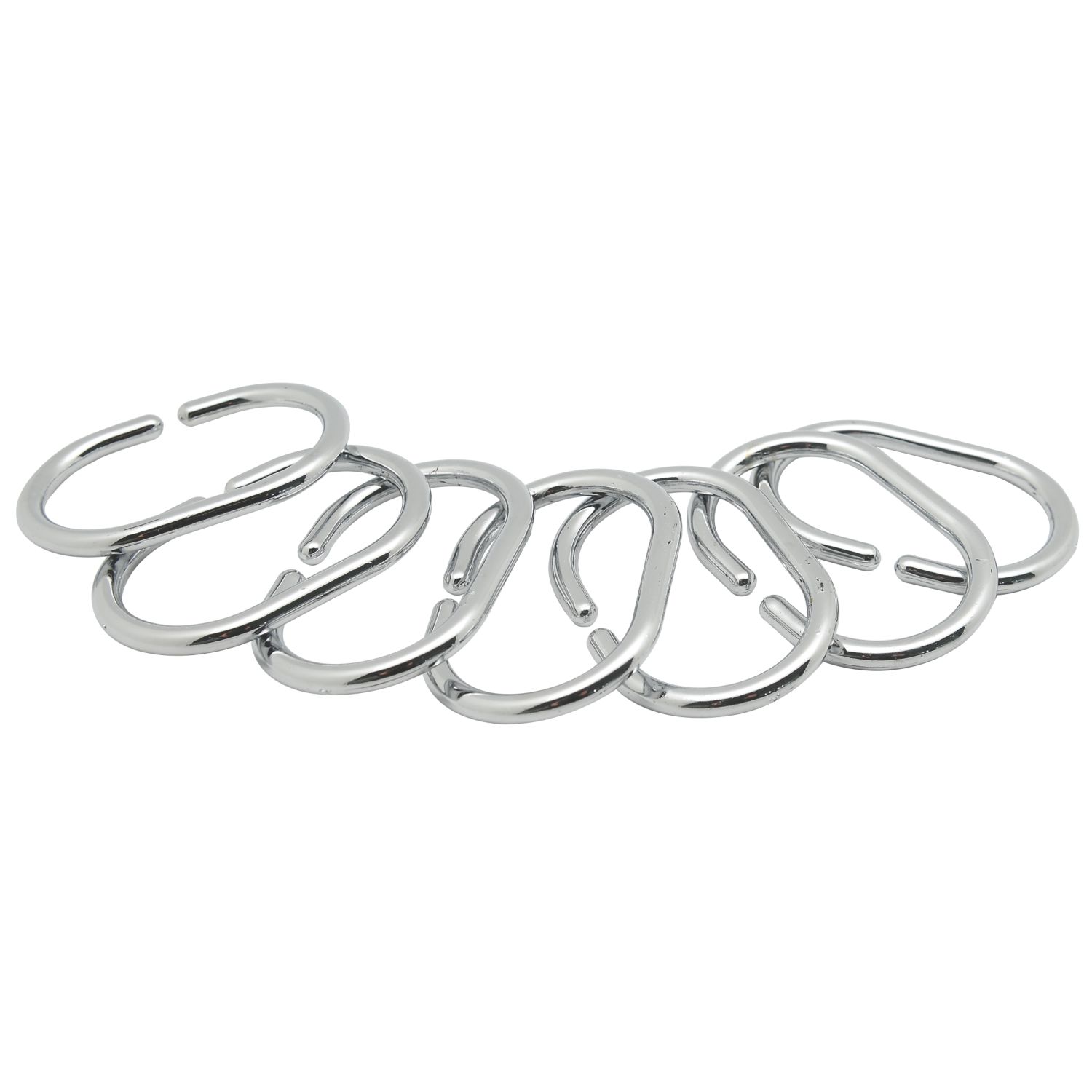 Essentials Shower Curtain Rings Chrome 12 Pack (920FH)
