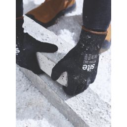 Site  Thermal Winter Work Gloves Black Large