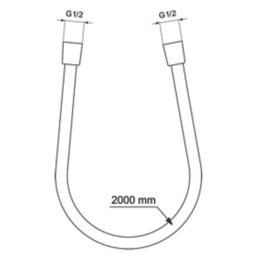 Ideal Standard Idealflex Shower Hose Chrome 1/2" x 2000mm