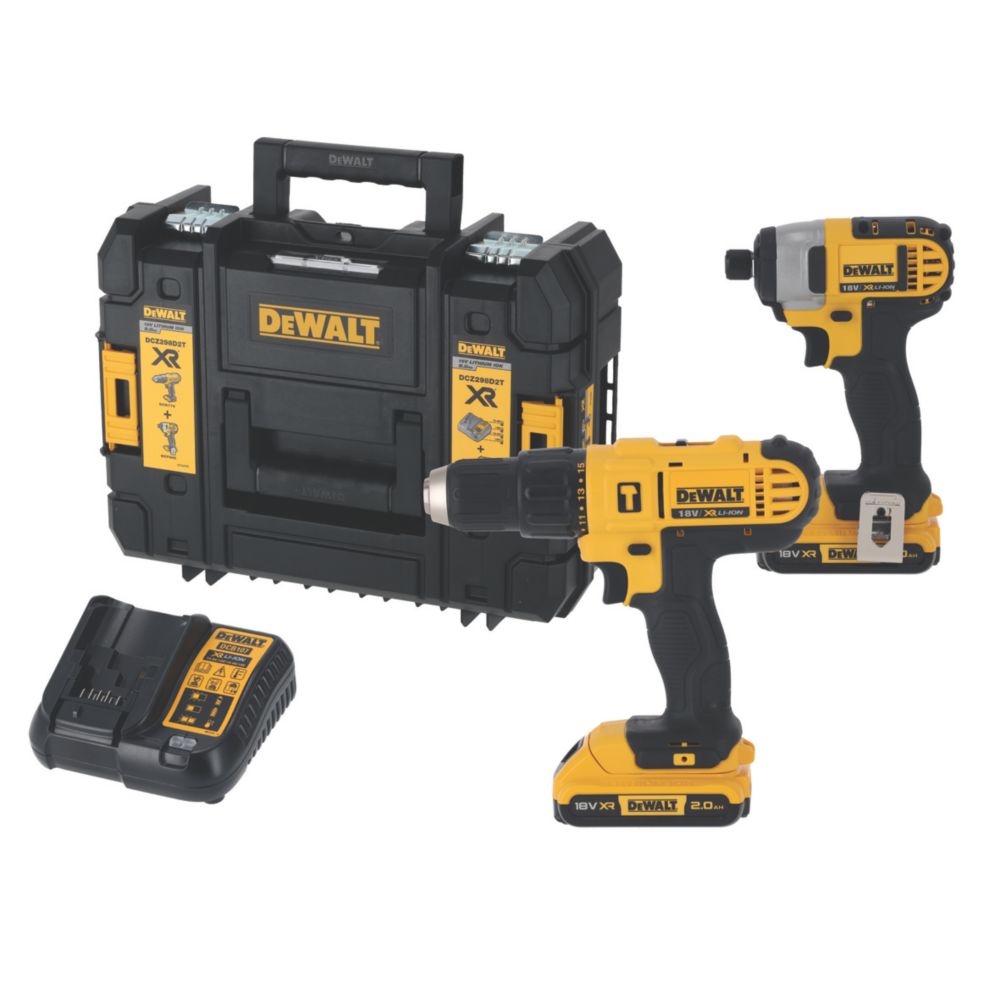 DeWalt DCZ298D2T SFGB 18V 2 x 2.0Ah Li Ion XR Cordless Combi Drill