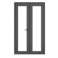 Crystal  Anthracite Grey uPVC French Door Set 2055 x 1290mm