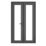 Crystal  Anthracite Grey Double-Glazed uPVC French Door Set 2055mm x 1290mm