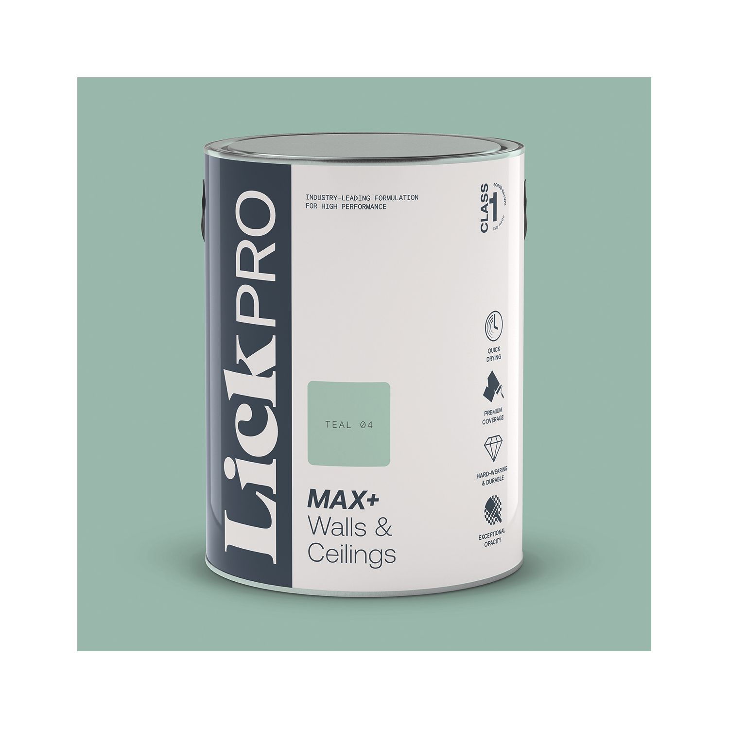 LickPro Max+ 5Ltr Teal 04 Eggshell Emulsion Paint (920JY)