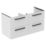 Ideal Standard i.life B Wall Hung Vanity Unit with Black Handles & Double Basin Matt White 1200mm x 505mm x 630mm