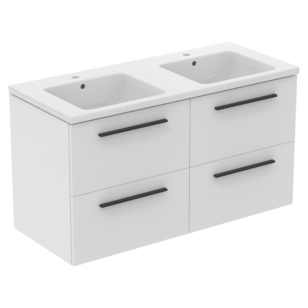 Ideal Standard I.life B Wall Hung Vanity Unit With Black Handles ...