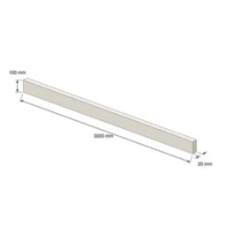 Wilsonart Matt Grey Marble Effect Compact Laminate Upstand 3000mm x 100mm x 12mm