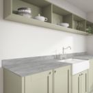 Wilsonart Matt Grey Marble Effect Compact Laminate Upstand 3000mm x 100mm x 12mm