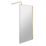 ETAL  WRSBB76 Semi-Framed Wetroom Screen with Support Bar Brushed Brass 760mm x 1950mm