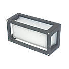 4lite  Outdoor LED Surface Brick / Wall Light Graphite 7W 302lm