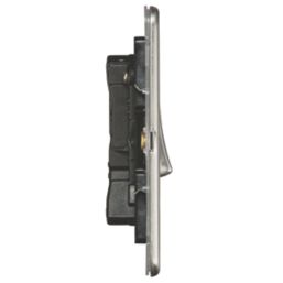 Knightsbridge  10AX 4-Gang 2-Way Light Switch  Brushed Chrome