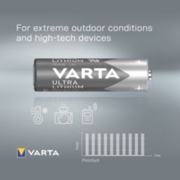 Varta Ultra AA 1.5V Lithium Batteries 4 Pack