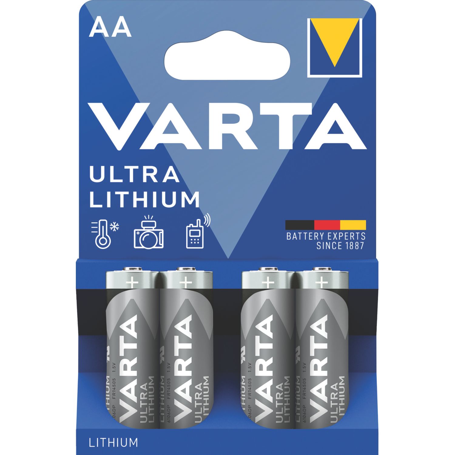 Varta Ultra AA 1.5V Lithium Batteries 4 Pack (920YE)