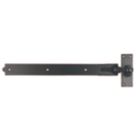 GateMate Black Straight Premium Adjustable Band & Hooks on Plate 165mm x 24" x 600mm 2 Pack