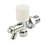 White Angled Manual Radiator Valve With Drain-Off 8mm x 1/2"