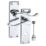 Smith & Locke  Fire Rated WC Door Handles Pair Polished Chrome