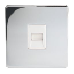 LAP  1-Gang Master Polished Chrome with White Inserts