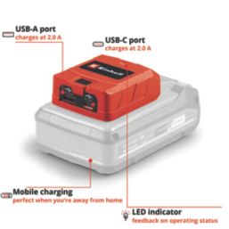 Einhell TC-CP 18 Li USB A/C-Solo USB A & C Battery Adapter