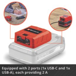 Einhell TC-CP 18 Li USB A/C-Solo USB A & C Battery Adapter